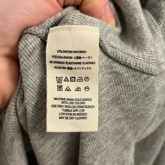 Free People Flowy January Top in Heather Gray Size M - Picture 8 of 9